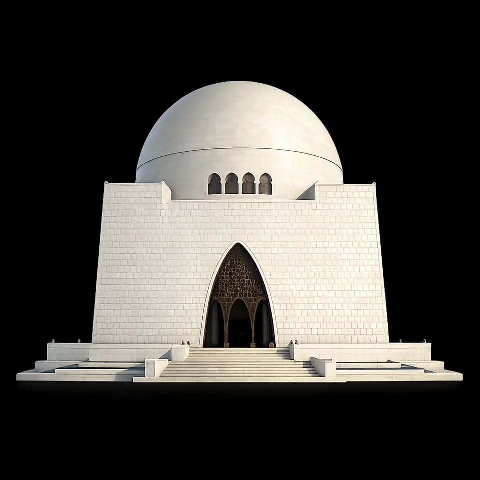 3D render of Mazar-e-Quaid in Karachi